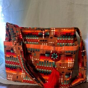 Tribal Patterned Shoulder Bag